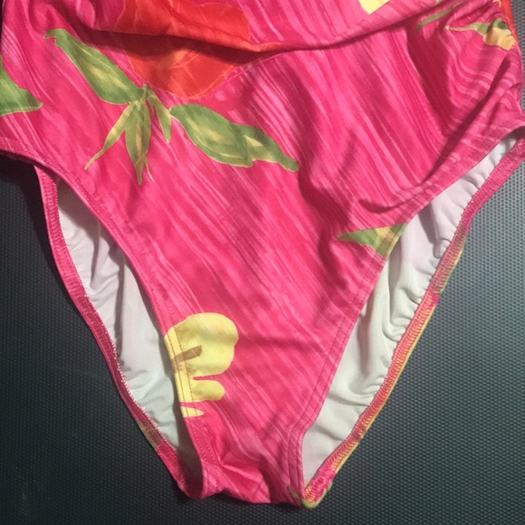 Christina Vintage Swimsuit One Piece Pink Floral Woman Size 14 Great condition - Picture 2 of 8